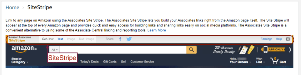 amazon affiliate program get link page