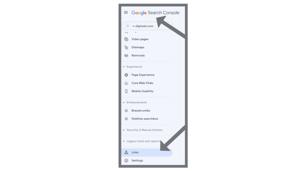 how to find links in google search console