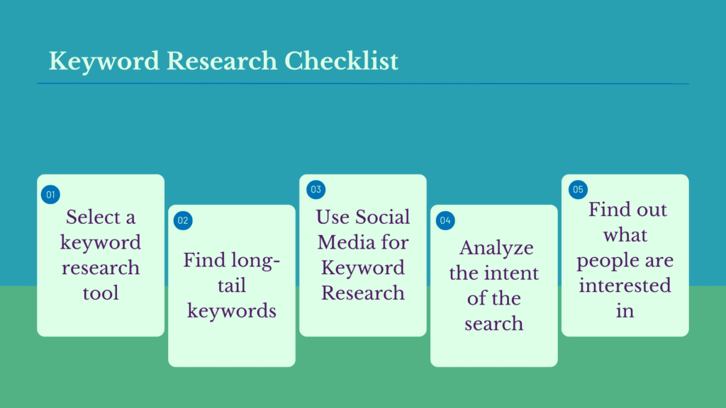 keyword research checklist
