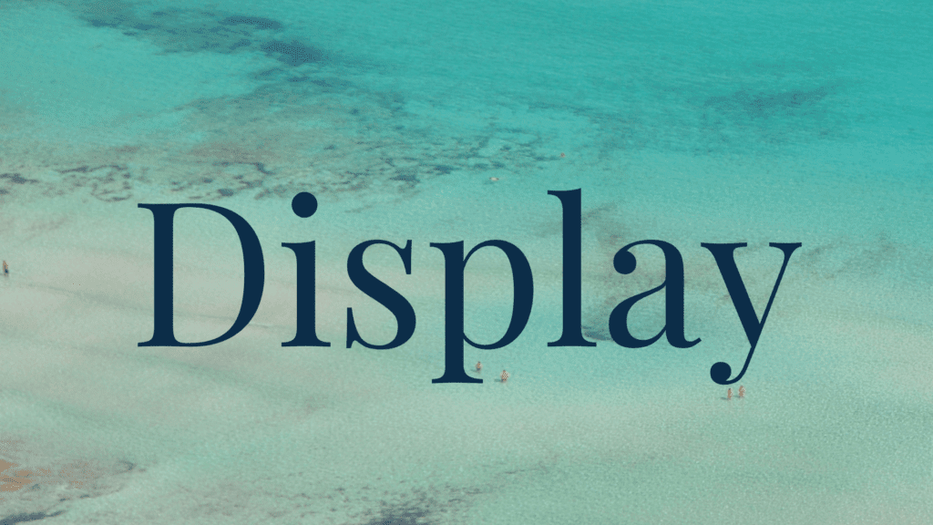 display font in typography