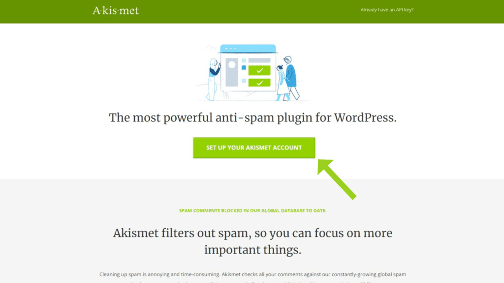 set up akismet account for Best Free WordPress Plugins
