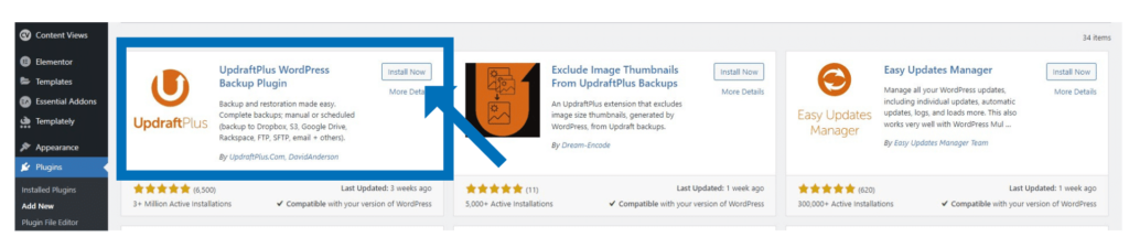 updraftplus plugin